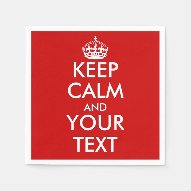 Jetables Faites votre propre garder calme des serviettes de (Devant)