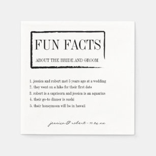 Jetables Faits amusants Papier personnalisé serviettes