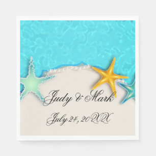 Jetables Joli Starfish Summer Beach Papier serviettes