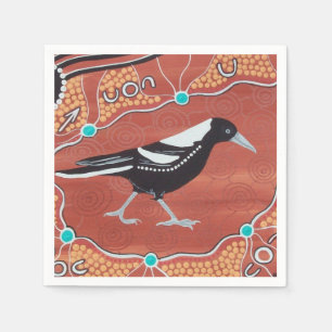 Jetables Les serviettes Magpie Dreams