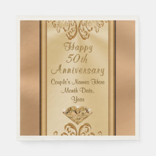 Jetables Magnifiques serviettes personnalisées pour les 50 