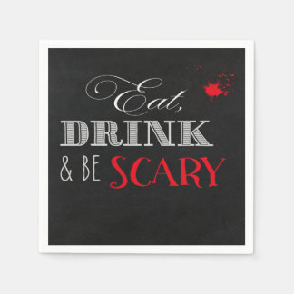 Jetables Mangez, buvez et soyez effrayants serviettes III