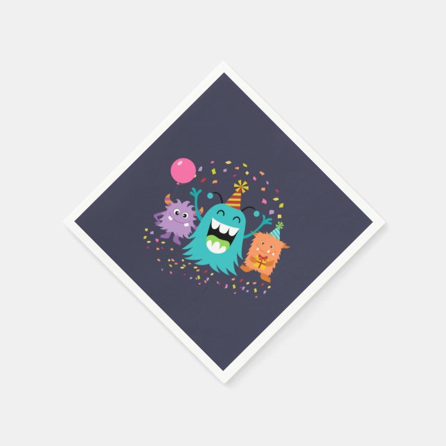 Jetables MONSTER MASH Anniversaire monstre des serviettes d (Coin)