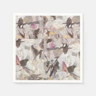 Jetables Oiseaux & Musique Papier Collage Papier serviettes