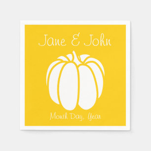 Jetables Patch citrouille dans les serviettes jaunes