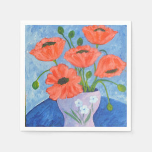 Jetables Pépites Rouges Dans Les Serviettes De Vase