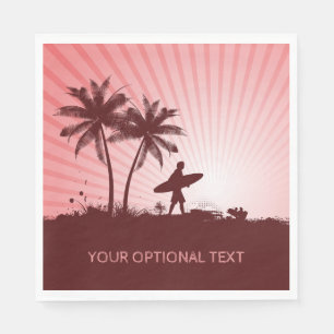 Jetables Plage Surfer coutume papier serviettes