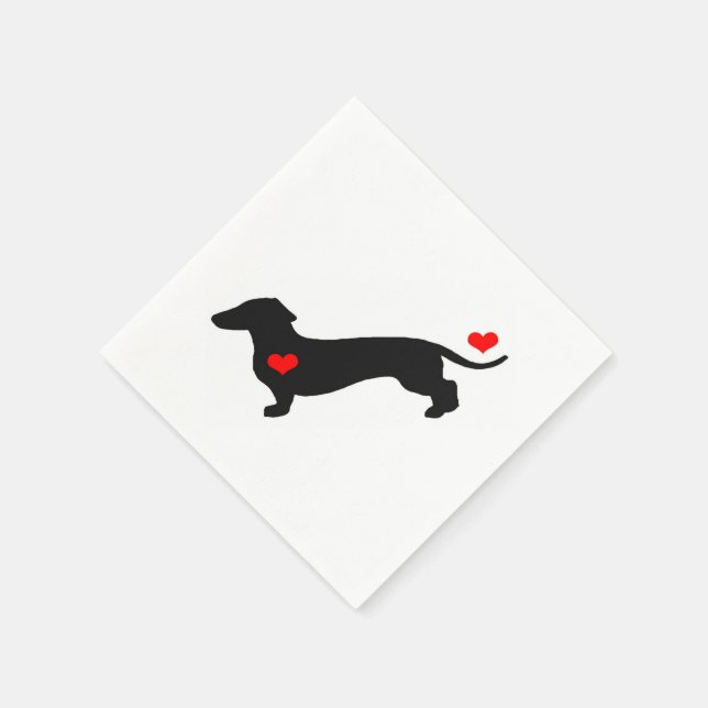 Jetables Serviettes Dachshund (Coin)