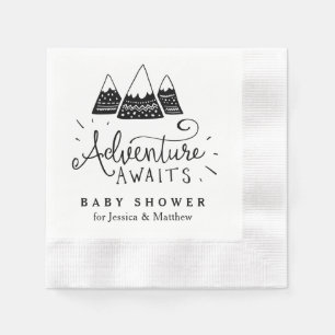 Jetables Serviettes de baby shower d'aventure avec les