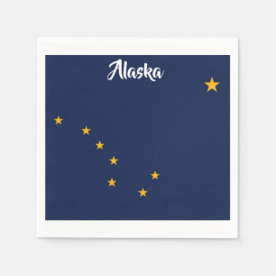 Jetables Serviettes de drapeau de l'Alaska