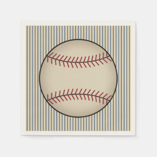 Jetables Serviettes de fête de baseball vintage d'été