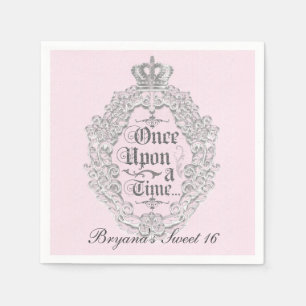 Jetables Serviettes de fête de princesse Il était une fois