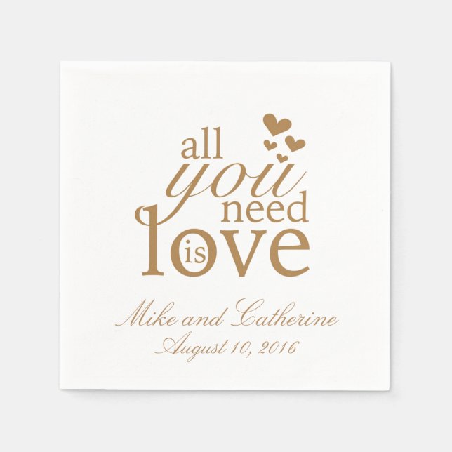 Jetables Serviettes de mariage (Devant)