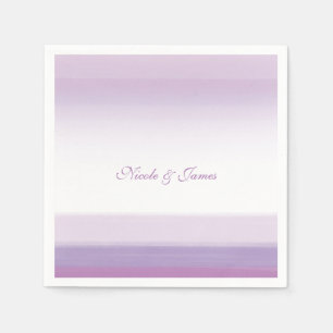 Jetables Serviettes de mariage élégantes aquarelle lavande 