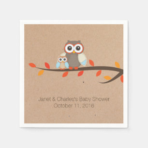 Jetables Serviettes de papier de baby shower rustique