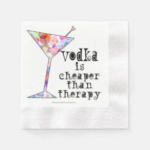 JETABLES SERVIETTES DE PAPIER DE COCKTAIL, VODKA MEILLEUR