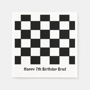 Jetables Serviettes de papier "de drapeau Checkered"