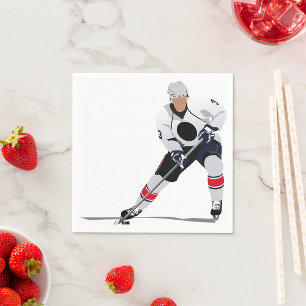 Jetables Serviettes de papier de joueur de hockey de glace