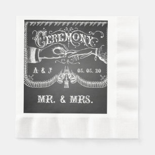 Jetables Serviettes de papier de mariage rustique de