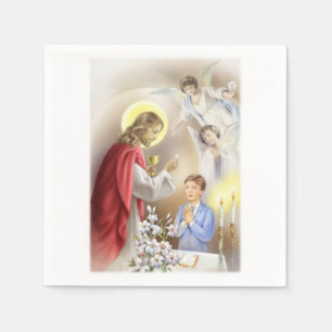 Jetables Serviettes de papier de première sainte communion