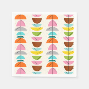 Jetables Serviettes de papier de rétros nids colorés