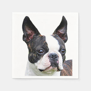 Jetables Serviettes de papier "de terrier de Boston"