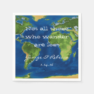 Jetables Serviettes de partie de voyage du monde