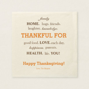 Jetables Serviettes de thanksgiving