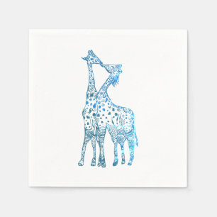 Jetables Serviettes en papier, Baiser de girafes