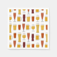 Serviettes imprimées de bière