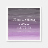 Serviettes Mariage Ombre en Plum foncé