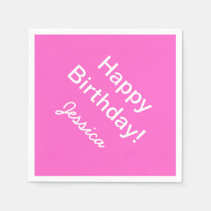 Jetables Serviettes personnalisées d'anniversaire dans des