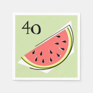 Jetables Watermelon Slice Green Age serviettes papier