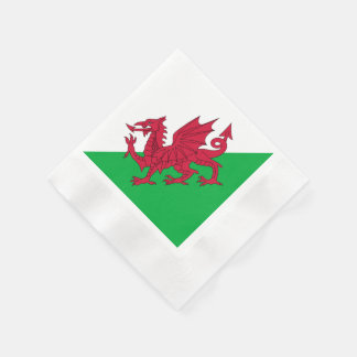 Jetables Y Ddraig Goch : Drapeau gallois serviettes de cock