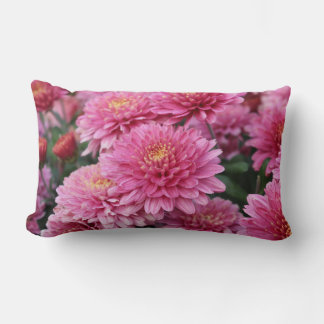 Jeter des oreillers avec Chrysanthèmes roses vibra