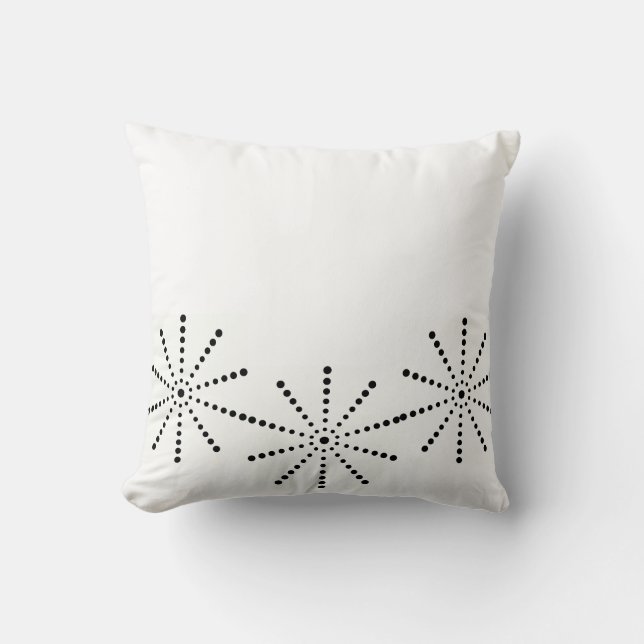 Jeter Oreiller Black Stars Dots Blanc (Recto)