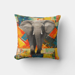 Jeter Oreiller Eléphant Abstrait