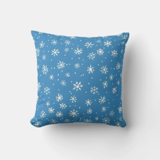 Jeter Oreiller un motif en cristal de neige