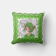 Jeter Oreiller Voleur Vert Fille