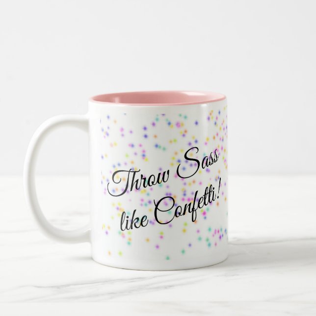 Jeter Sass/Poodle Rose Deux Tone Café Mug (Gauche)