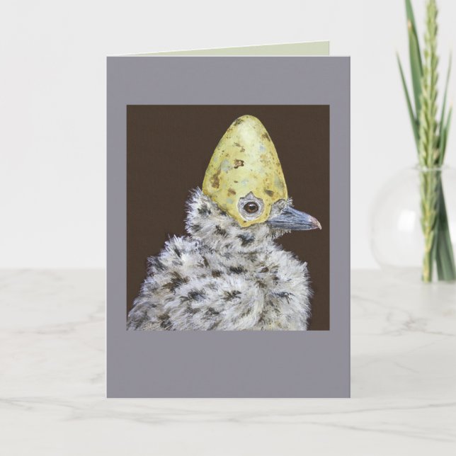 Jetez la carte bébé de mouette (Devant)