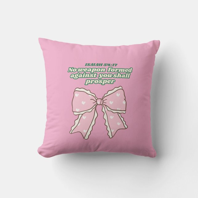 Jetez l'oreiller, coussin verset de la bible, cous (Recto)