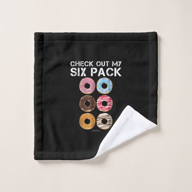 Jetez un coup d'oeil à Mon Donut Six Pack - Funny  (Gant de toilette)