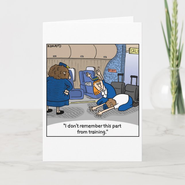 Jetlagged Comic Greeting Card--Training Card (Front)