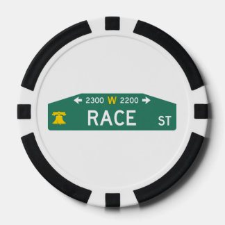 Jeton de poker de panneau de rue de Philly : pour
