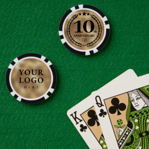 Jeton de poker Gold Business 10e anniversaire