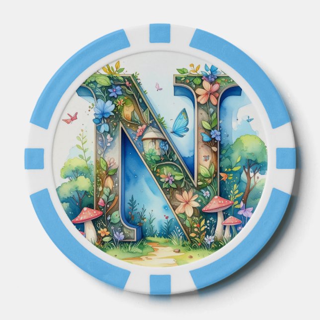 Jetons de poker aux initiales N (Recto)