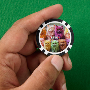 Jetons de Poker Chanceux pour les Amoureux de Chat
