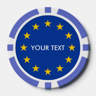 Jetons de poker drapeau de l'Union européenne pers