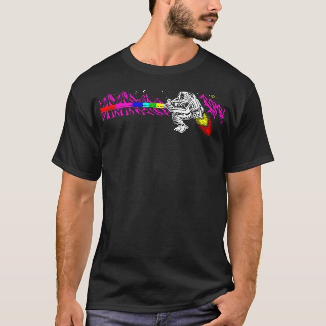 Jetpac Retro Game Print T-Shirt (Front)